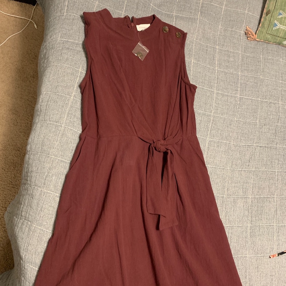 Everly maroon dress